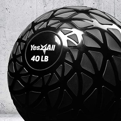 Slam Balls, 10-40Lb Medicine Ball Weight, Durable PVC Sand Filled Workout Dynamic Medicine Ball for Core Strengthen