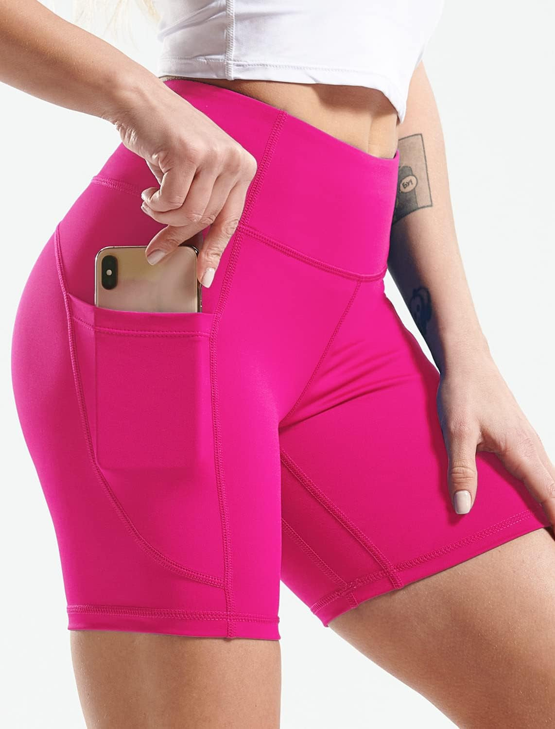High Waist Yoga Shorts for Women 3'' / 4'' / 6'' / 7'' / 8'' Naked Feeling Workout Running Biker Shorts