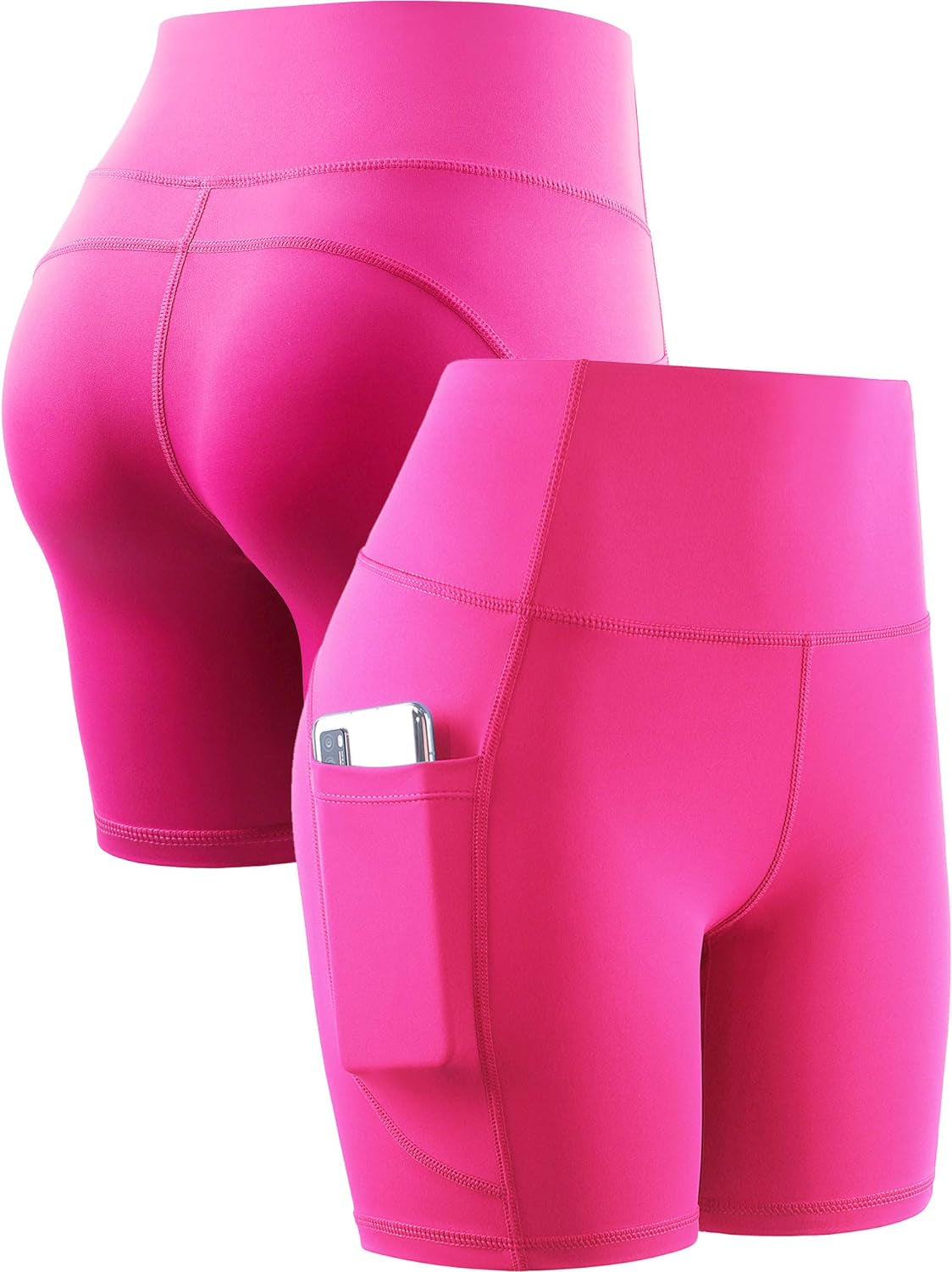 High Waist Yoga Shorts for Women 3'' / 4'' / 6'' / 7'' / 8'' Naked Feeling Workout Running Biker Shorts